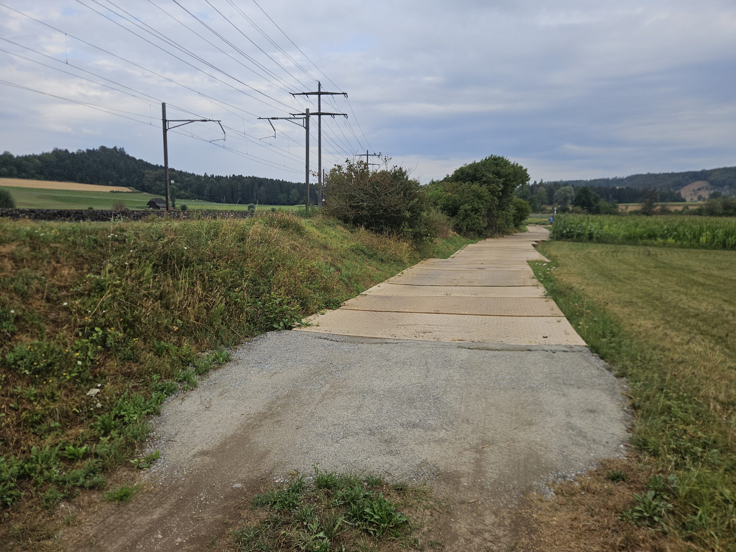 Baustelle am Bahndamm Allmendingen
